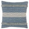 Cotton Diamond & Stripe Shag Hand Woven Cushion Cover