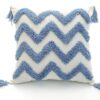 Cotton Tufted Waves Design Cushion Cover