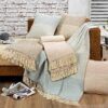 Daimond + Fish Bone Design Throw