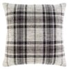 Cotton Plaid Desing Hand Woven Cushion Cover