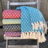 Small Diamond Cotton Hand Woven Throw