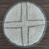 Cotton Round Shaggy Rug - Four Triangle Design