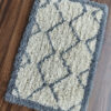 Cotton Shaggy Rug - Cross Waves Design