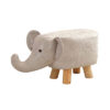 Wooden + Leather Elephant Kids Stool